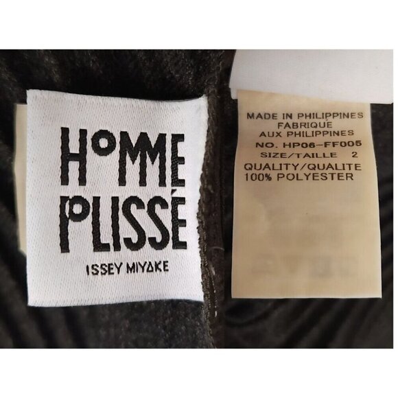 Homme Plisse Issey Miyake Pleated Slim Leg Pant Size 2 S Mens Dark Green $519 - Picture 9 of 14